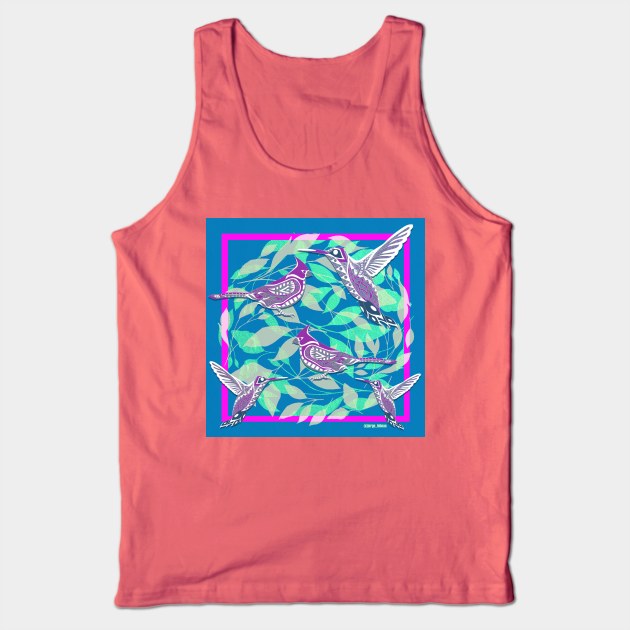 bird nest in garden of everything ecopop wallpaper totonac zentangle Tank Top by jorge_lebeau